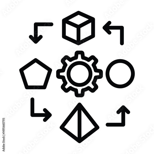 Adaptability line icon , vector, pixel perfect, illustrator file 

