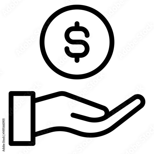 hand Crowfund icon vector illustration