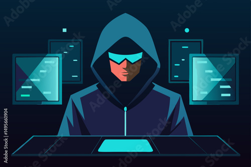hacker with laptop