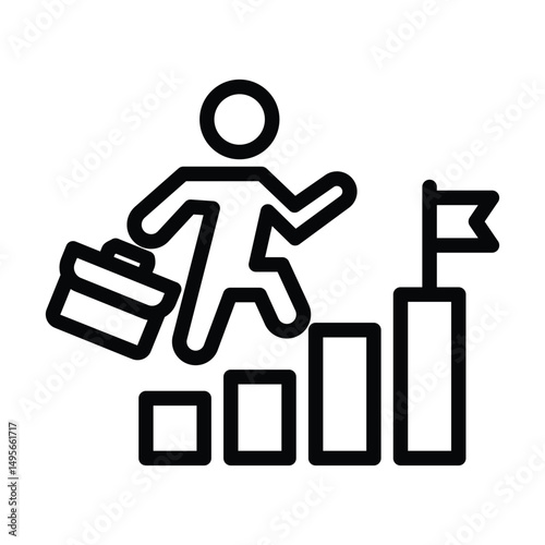 Career Growth line icon , vector, pixel perfect, illustrator file 
