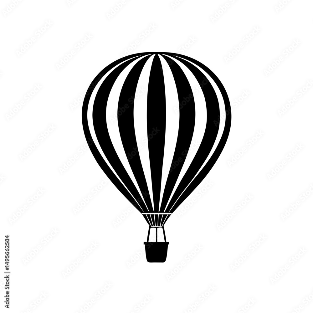Naklejka premium hot air balloon floating upward adventure or fre