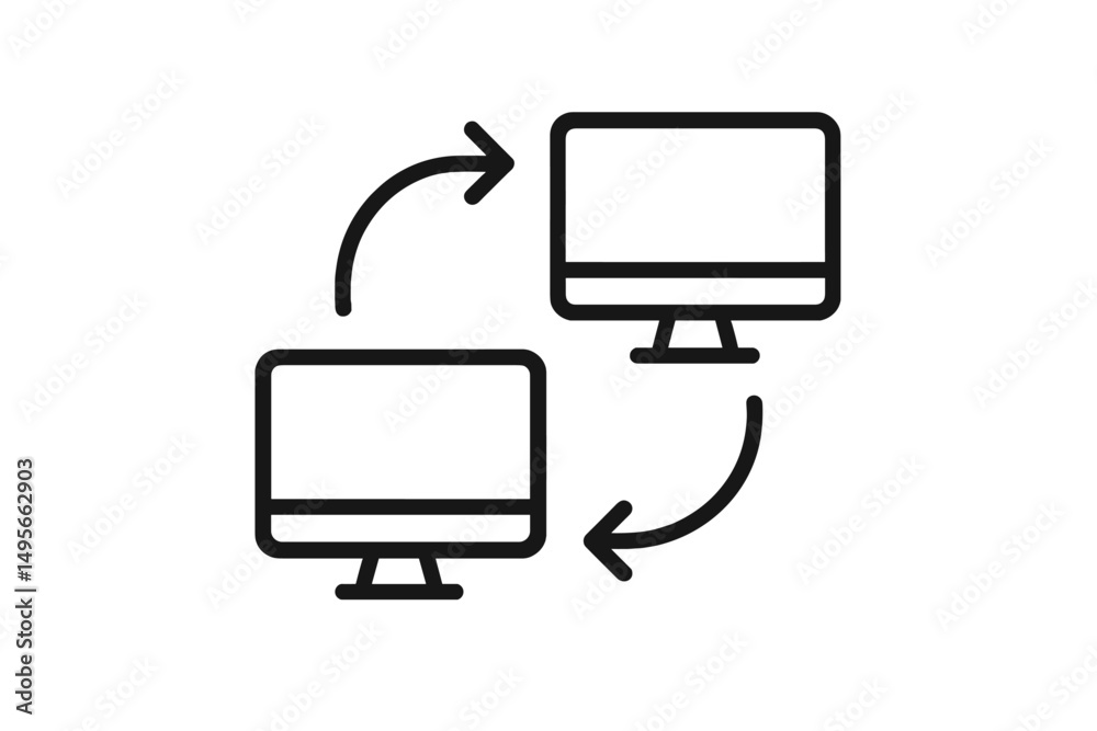 Computer monitors exchanging data in a connected network for smoother communication and collaboration Computer monitors exchanging data in a connected network for smoother communication and collaboration