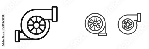 Turbocharger design showcasing different styles with focus on mechanical details