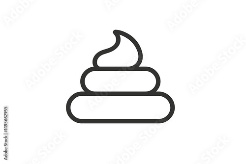 Cartoon illustration of a smiling poop emoji on a simple white background, conveying humor and playfulness in digital design
