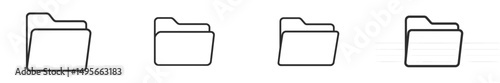 Simple outline of folder icons representing digital organization and file management practices