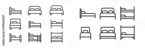 Various bed designs including single, double, bunk, and loft styles suitable for different room sizes and preferences