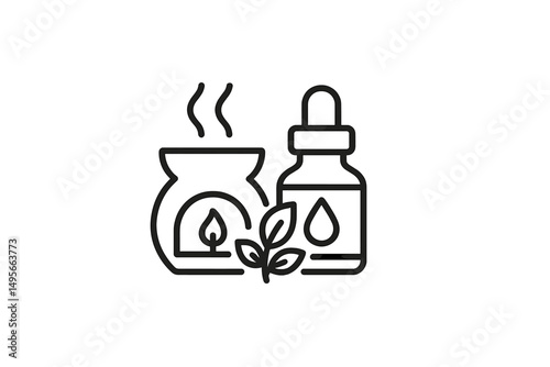 Essential oils used for relaxation and aromatherapy in a calming home environment during evening hours