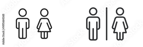 Signage indicating gender-neutral restrooms in a public space