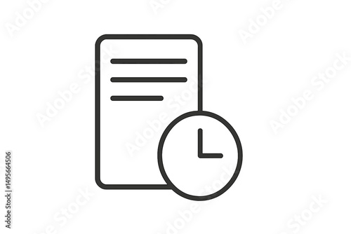 Document with time indication helps organize tasks efficiently during work hours