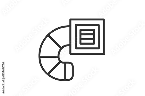 Outline design of a color palette featuring a variety of shades along with a layout design grid displayed on a digital interface