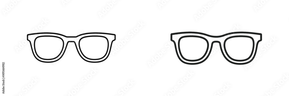 Fototapeta premium Different styles of eyeglasses showcasing modern trends in eyewear design and aesthetics