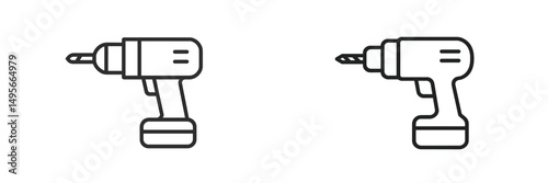 Two different designs of cordless drills showcasing various features and styles