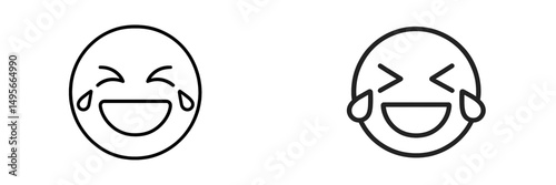 Two smiles conveying joy and laughter in a simple, minimalistic design