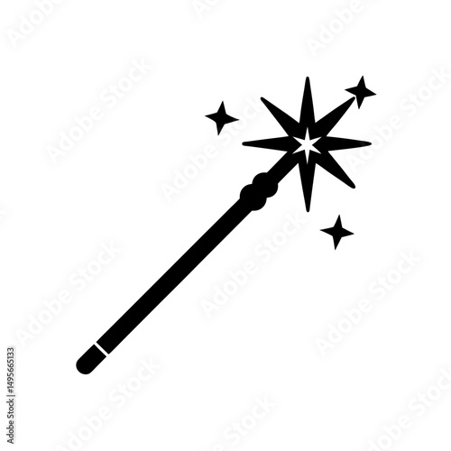 magic wand with sparkles   enchantment or spellcas 