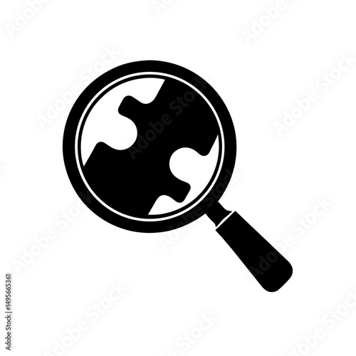 magnifier over puzzle piece   critical thinking ic.svg