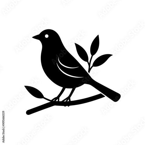 minimal bird perched on branch   freedom or nature.svg