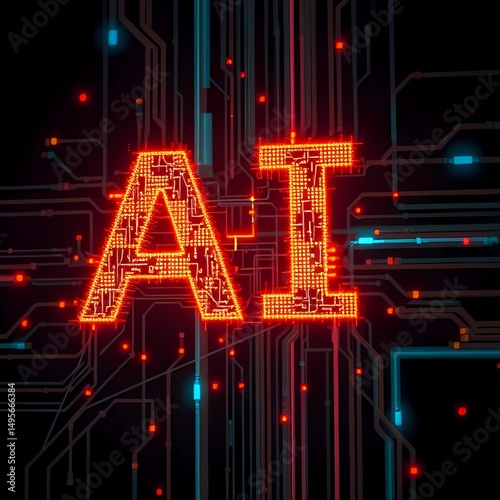 AI abstract background text