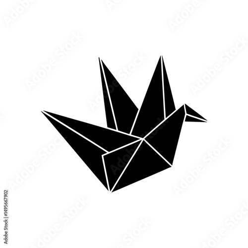 origami paper crane in soft pastel tones   peace 