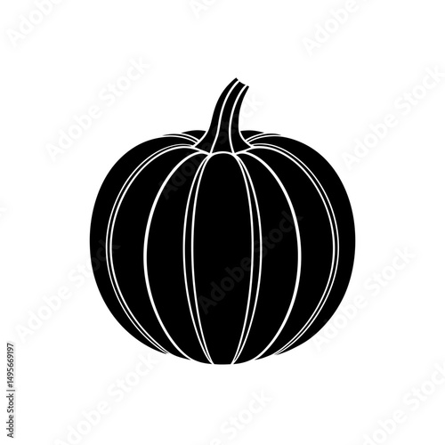 pumpkin with simple shading   autumn harvest or 
