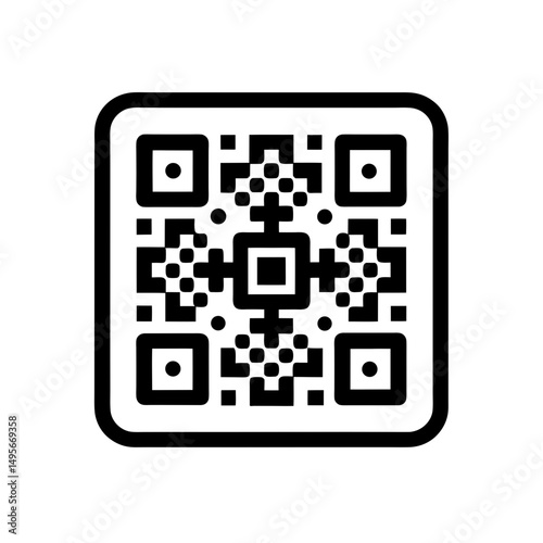 qr code in square frame   scan to access icon 