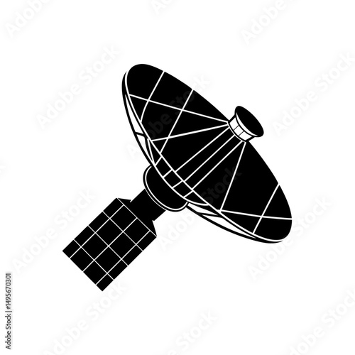 satellite with antenna dish   communication or  