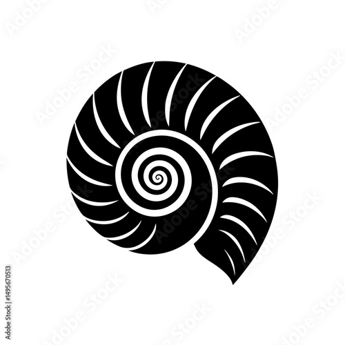 sea shell spiral in flat beige tones  coastal ico.svg