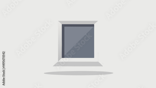 Simple Minimalist Modern Window Design Illustration
