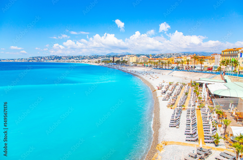 Fototapeta premium Nice city skyline, French Riviera