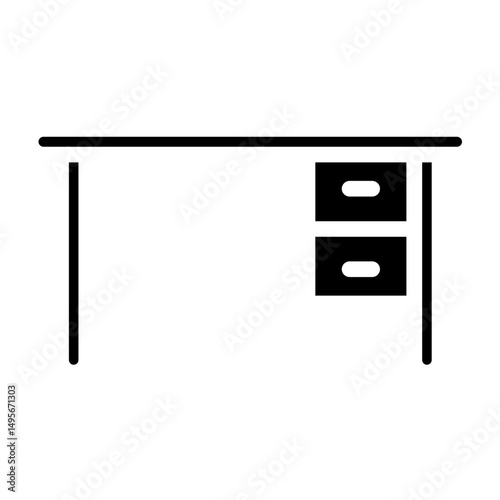 Desk line icon style