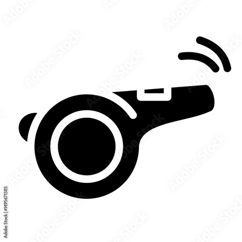 Whistle line icon style