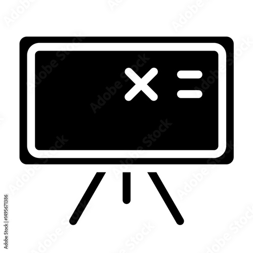 Blackboard line icon style