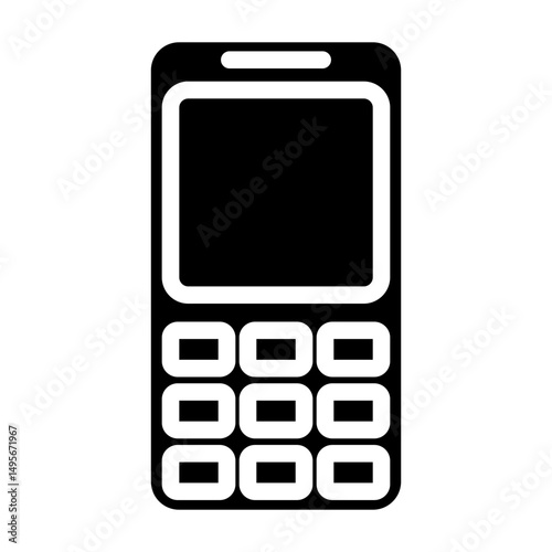 Cell Phone line icon style