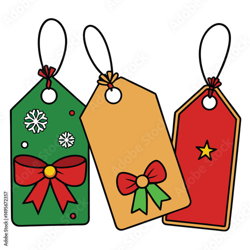 Christmas Sale Tags Festive Shopping