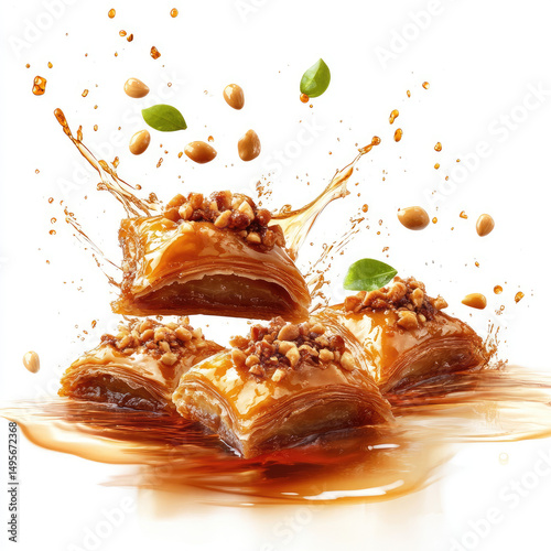 chocolate splash isolated on white background