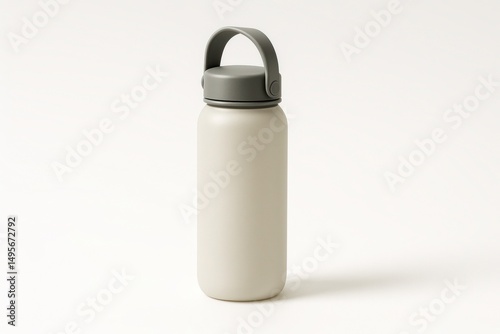 Stylish and Functional Water Bottle with Handle in Soft Neutral Color