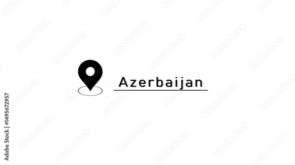 Destination location map animation. Destination location map animation.