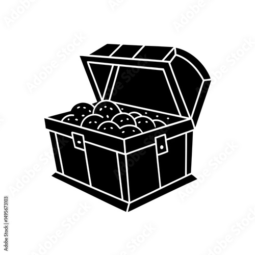 treasure chest with gold   loot or reward symbol  .svg