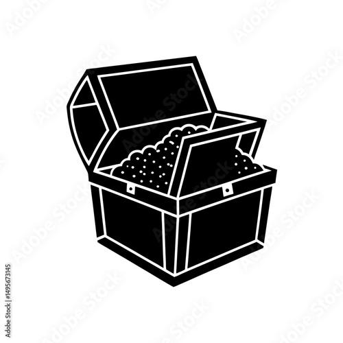 treasure chest with gold   loot or reward symbol 