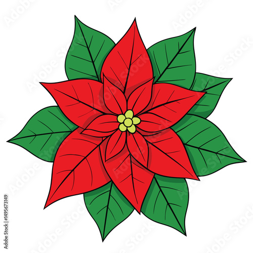 Poinsettia Christmas Flower Holiday Decor
