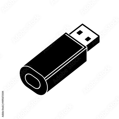 usb flash drive tilted slightly   data storage ico 