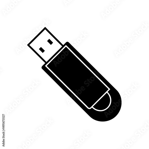 usb flash drive tilted slightly   data storage ico.svg