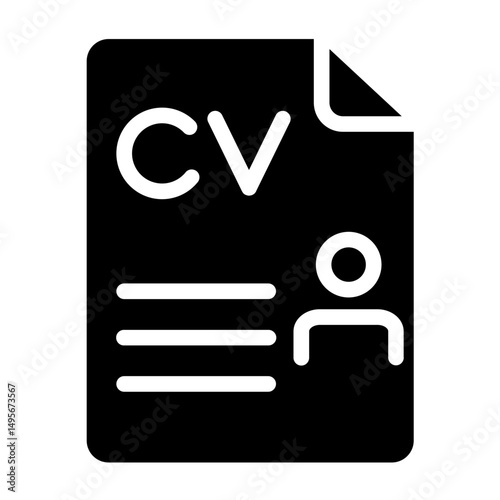 Cv line icon style