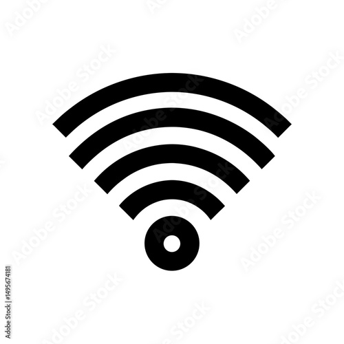 wi fi signal bars   connectivity symbol on white