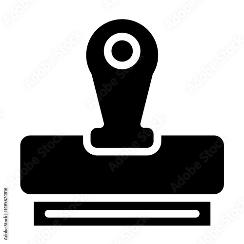 Stamp line icon style