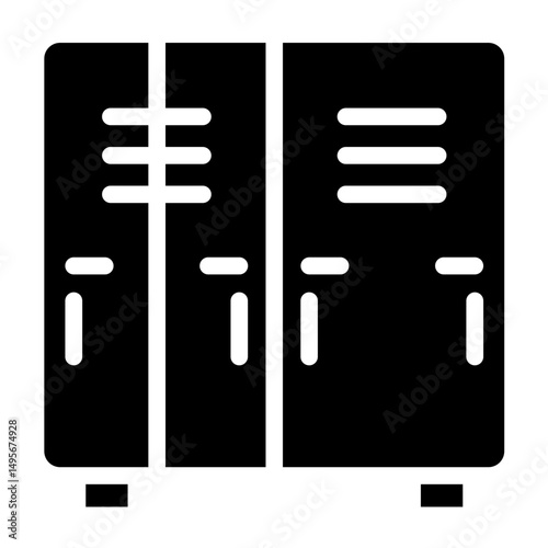 Lockers line icon style