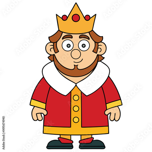 Cartoon king character background illustration