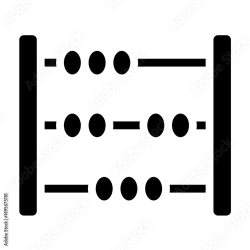 Abacus line icon style