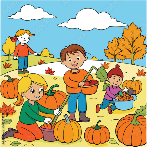 Pumpkin Patch Kids Fun Harvest