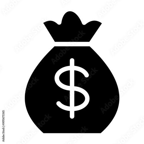 Money Bag line icon style