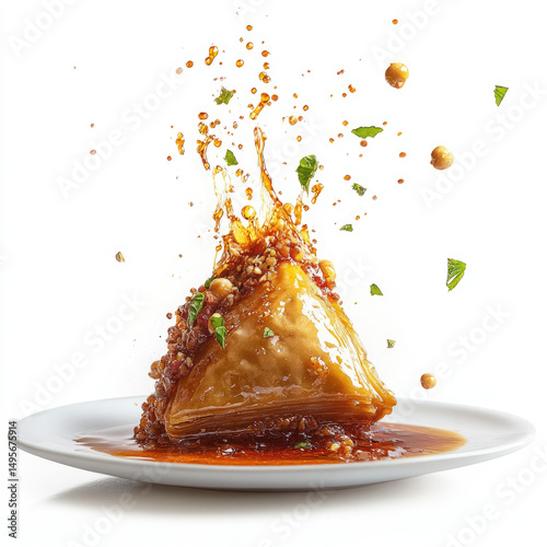 pancakes with honey and chocolate